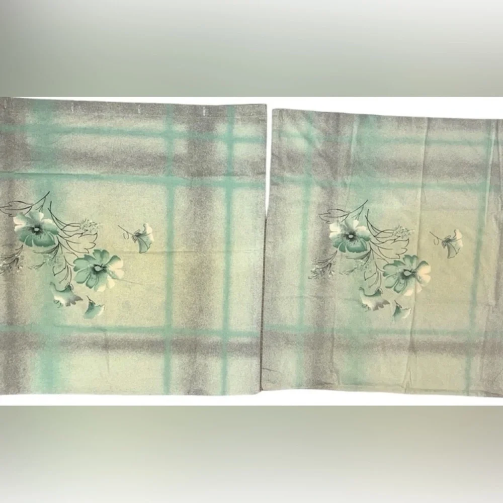 Set of 2 Oversized Vintage Floral Pillow Shams Cotton Cottagecore Pillowcases